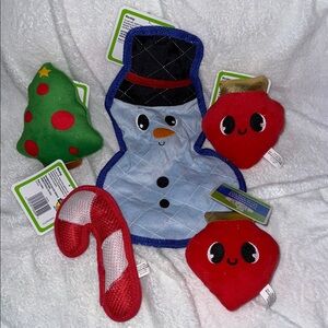 Festive Holiday Dog Toys Set